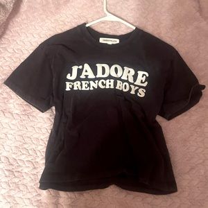 j’adore french boys baby tee
